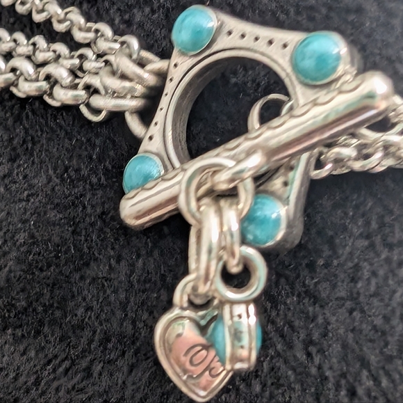 Brighton "Carnival" Blue Turquoise Enamel Necklace, Earrings, Bracelet Set W/Tin - Picture 7 of 15